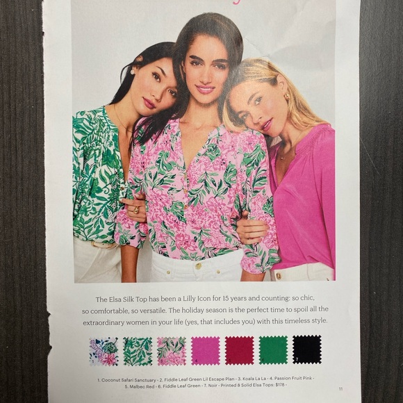 Lilly Pulitzer Elsa Silk Blouse Top Small - Picture 7 of 7